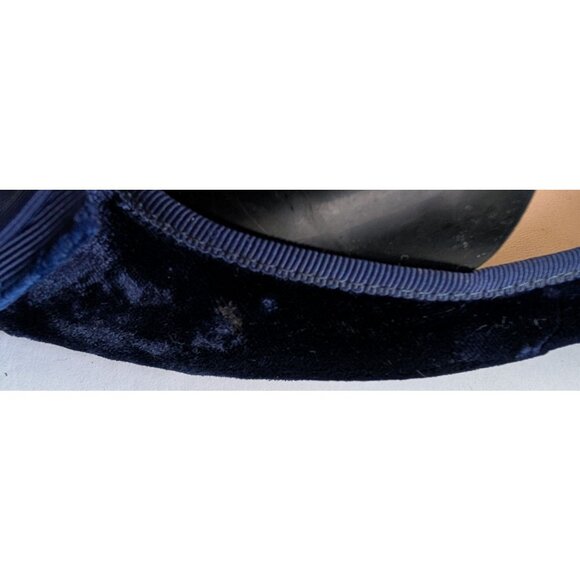 Kate Spade Fontana Too Ballet Flats Navy Blue Velvet W/Bow Womens Size 8 *READ - Picture 5 of 8